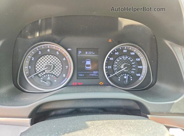 5NPD84LFXLH611159 2020 HYUNDAI ELANTRA Black Widok zestawu wskaźników