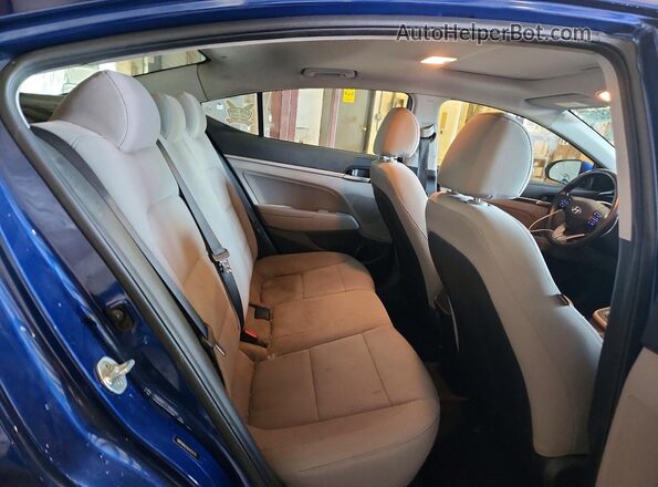 5NPD84LFXLH619178 2020 HYUNDAI ELANTRA Blue Вид задніх сидінь