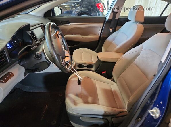 5NPD84LFXLH619178 2020 HYUNDAI ELANTRA Blue Вид салону спереду