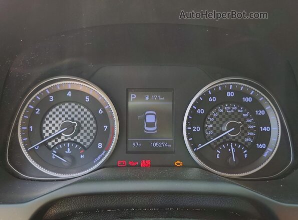 5NPD84LFXLH630407 2020 HYUNDAI ELANTRA White Vista del cuadro de instrumentos