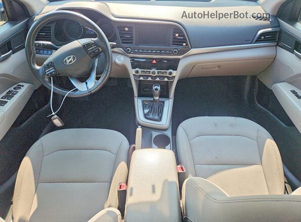 5NPD94LA2KH416849 2019 HYUNDAI ELANTRA Blue Widok deski rozdzielczej
