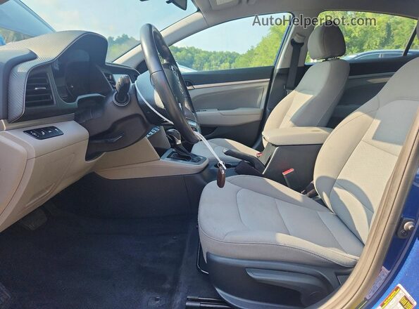 5NPD94LA2KH416849 2019 HYUNDAI ELANTRA Blue Widok wnętrza z przodu