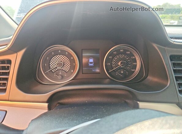 5NPD94LA2KH416849 2019 HYUNDAI ELANTRA Blue Widok zestawu wskaźników