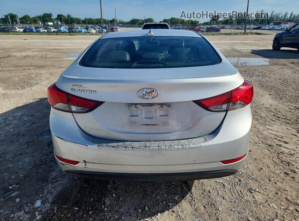 5NPDH4AE0GH655848 2016 HYUNDAI ELANTRA Silver უკანა ხედი