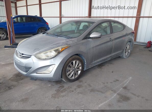 5NPDH4AE0GH659236 2016 HYUNDAI ELANTRA Silver Vista tres cuartos delantera izquierda