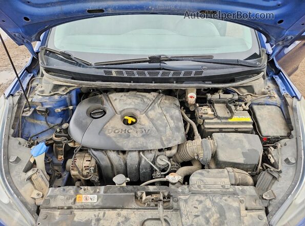 5NPDH4AE0GH685223 2016 HYUNDAI ELANTRA Blue Սալոնի հետևի տեսք