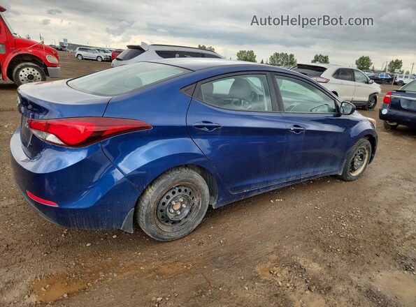 5NPDH4AE0GH685223 2016 HYUNDAI ELANTRA Blue Հետևի աջ