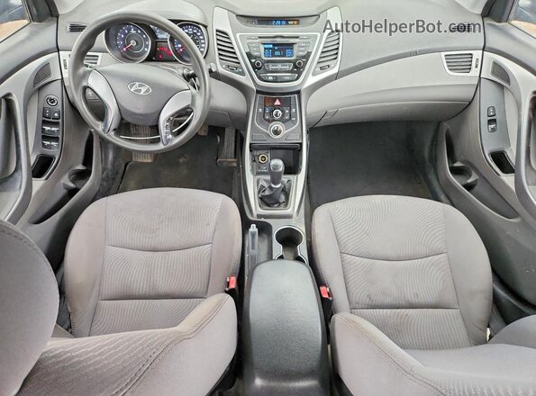 5NPDH4AE0GH685223 2016 HYUNDAI ELANTRA Blue Առջևի վահանակի տեսք