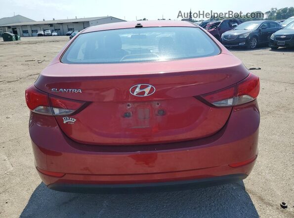 5NPDH4AE0GH694746 2016 HYUNDAI ELANTRA Красный Вид сзади