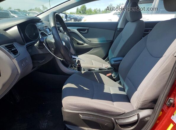 5NPDH4AE0GH694746 2016 HYUNDAI ELANTRA Красный Вид салона спереди