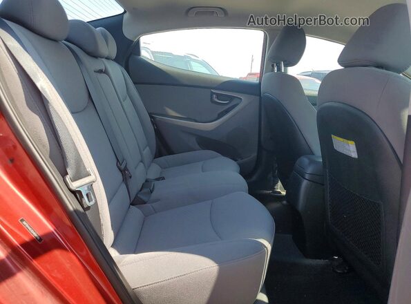5NPDH4AE0GH694746 2016 HYUNDAI ELANTRA Красный Вид задних сидений