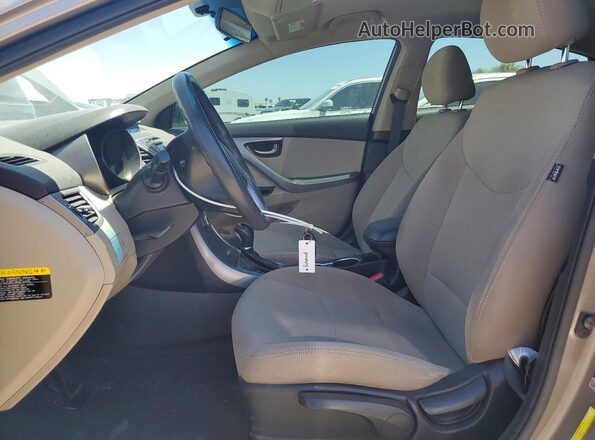 5NPDH4AE0GH694987 2016 HYUNDAI ELANTRA Tan Вид салону спереду