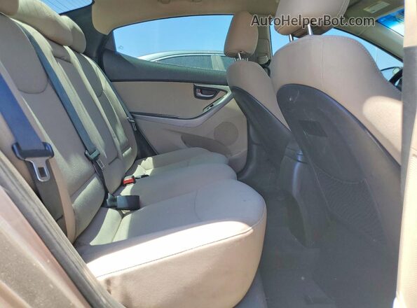 5NPDH4AE0GH694987 2016 HYUNDAI ELANTRA Tan Вид задніх сидінь