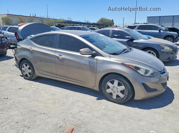 5NPDH4AE0GH694987 2016 HYUNDAI ELANTRA Tan Передня права чверть