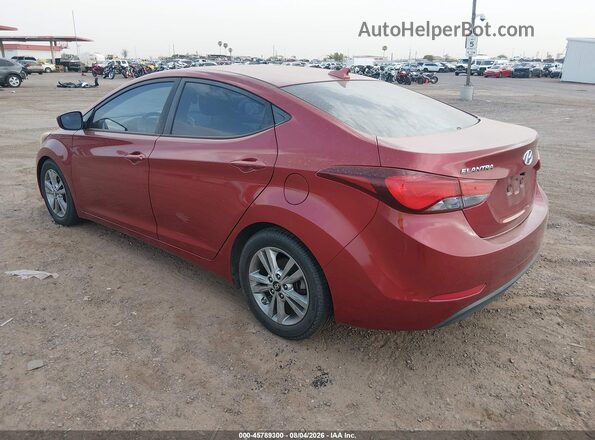 5NPDH4AE0GH716440 2016 HYUNDAI ELANTRA Red უკანა მარცხენა