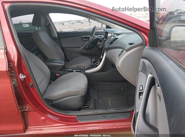 5NPDH4AE0GH716440 2016 HYUNDAI ELANTRA Red წინა სალონის ხედი