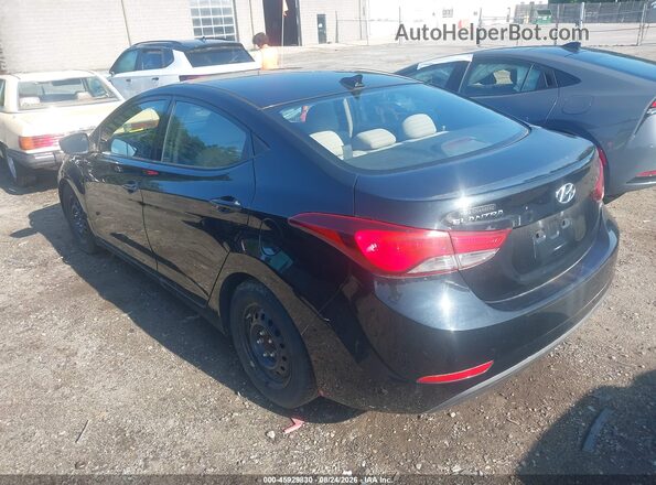 5NPDH4AE0GH728538 2016 HYUNDAI ELANTRA Black Tył lewy