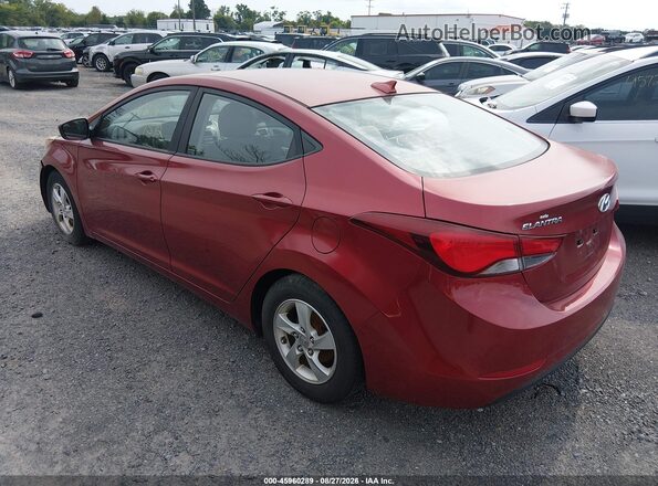 5NPDH4AE0GH729530 2016 HYUNDAI ELANTRA Red Tył lewy