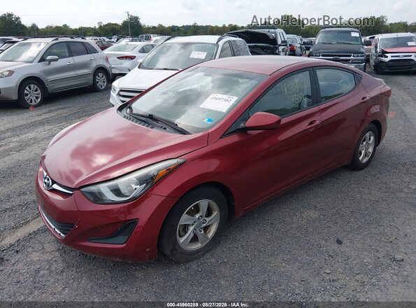 5NPDH4AE0GH729530 2016 HYUNDAI ELANTRA Red Przód lewy