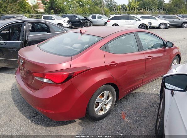 5NPDH4AE0GH729530 2016 HYUNDAI ELANTRA Red Tył prawy