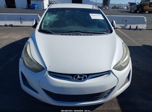5NPDH4AE0GH735005 2016 HYUNDAI ELANTRA White წინა ხედი