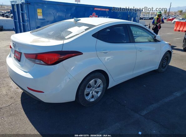 5NPDH4AE0GH735005 2016 HYUNDAI ELANTRA White უკანა მარჯვენა