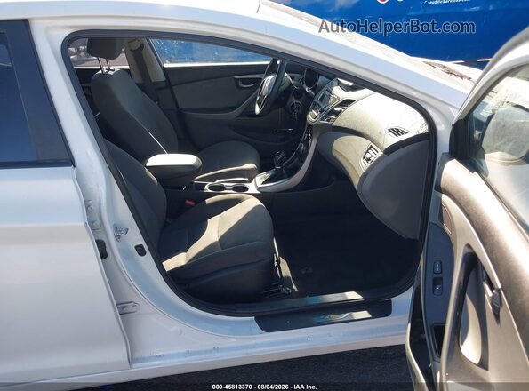 5NPDH4AE0GH735005 2016 HYUNDAI ELANTRA White წინა სალონის ხედი