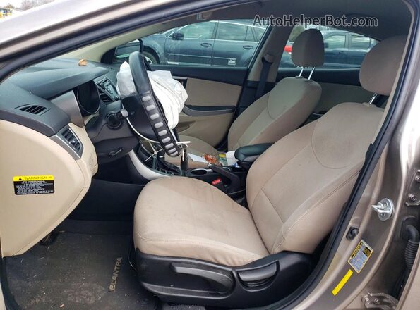5NPDH4AE0GH749096 2016 HYUNDAI ELANTRA Tan Սալոնի դիմացի տեսք