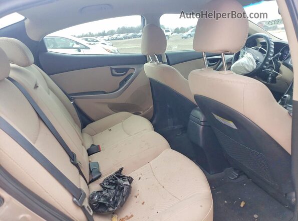 5NPDH4AE0GH749096 2016 HYUNDAI ELANTRA Tan Հետևի նստատեղերի տեսք