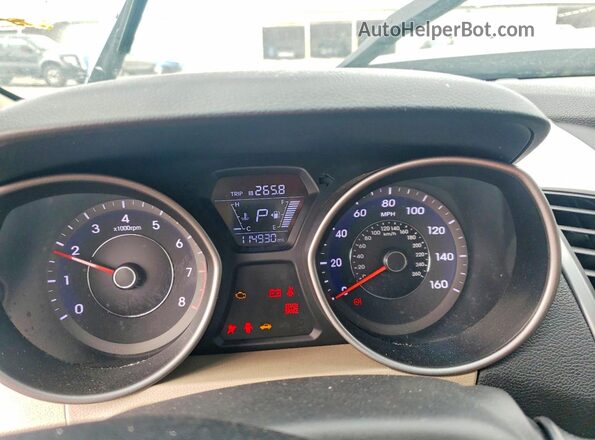 5NPDH4AE0GH749096 2016 HYUNDAI ELANTRA Tan Սարքավորումների վահանակի տեսք
