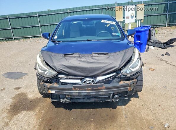 5NPDH4AE0GH751303 2016 HYUNDAI ELANTRA Blue Front view