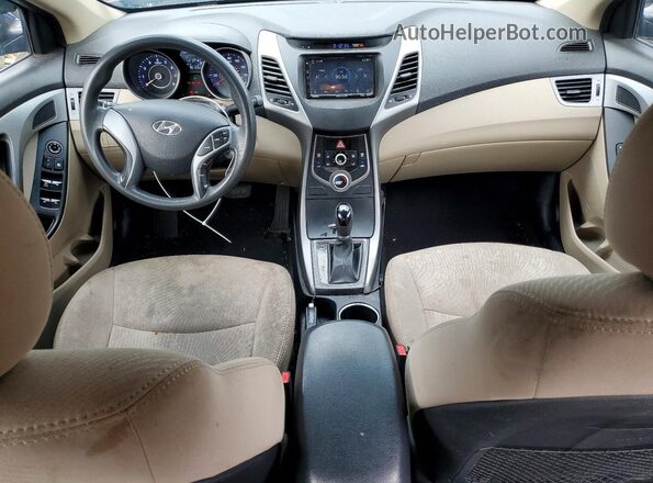 5NPDH4AE0GH751303 2016 HYUNDAI ELANTRA Blue Dashboard view