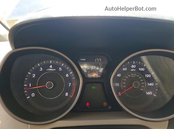 5NPDH4AE0GH751303 2016 HYUNDAI ELANTRA Blue Instrument cluster view