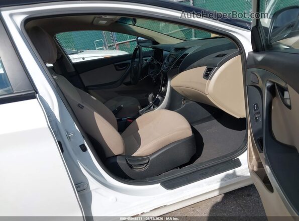 5NPDH4AE0GH763273 2016 HYUNDAI ELANTRA White Սալոնի դիմացի տեսք