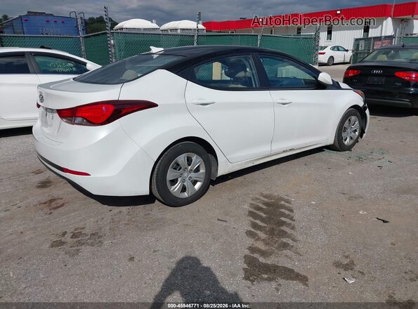 5NPDH4AE0GH763273 2016 HYUNDAI ELANTRA White Հետևի աջ