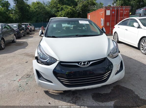 5NPDH4AE0GH763273 2016 HYUNDAI ELANTRA White Դիմացի տեսք