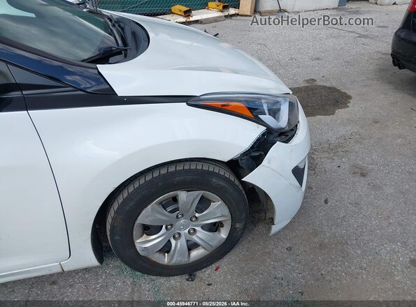 5NPDH4AE0GH763273 2016 HYUNDAI ELANTRA White 