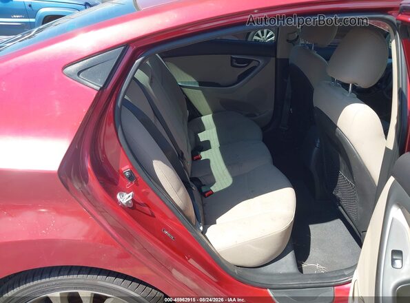 5NPDH4AE0GH774256 2016 HYUNDAI ELANTRA Red VIN კოდის სტიკერის ხედი