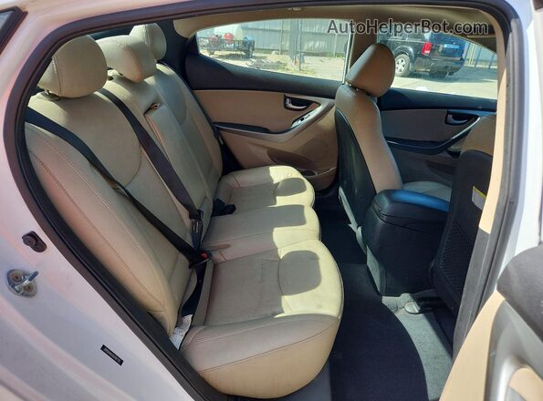 5NPDH4AE0GH787735 2016 HYUNDAI ELANTRA White Rear seats view