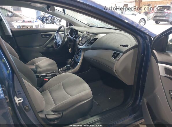 5NPDH4AE1GH654157 2016 HYUNDAI ELANTRA Blue Вид салону спереду