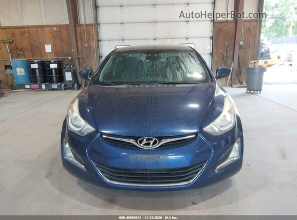 5NPDH4AE1GH654157 2016 HYUNDAI ELANTRA Blue Вид спереду