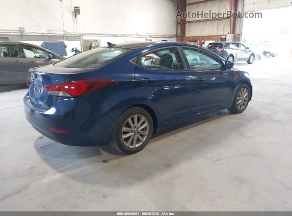5NPDH4AE1GH654157 2016 HYUNDAI ELANTRA Blue Задня права чверть