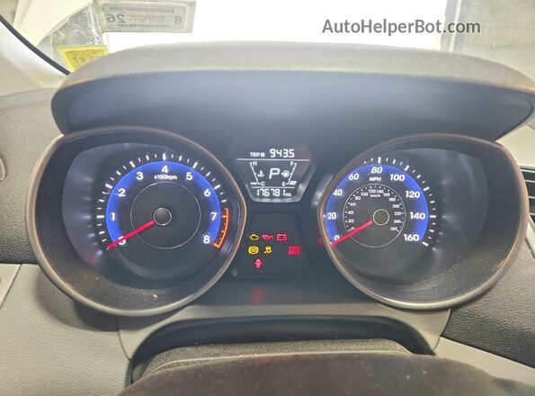 5NPDH4AE1GH659813 2016 HYUNDAI ELANTRA White Widok zestawu wskaźników