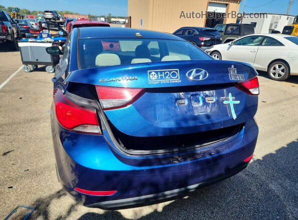 5NPDH4AE1GH662176 2016 HYUNDAI ELANTRA Blue Սալոնի դիմացի տեսք