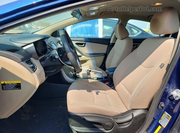 5NPDH4AE1GH662176 2016 HYUNDAI ELANTRA Blue Սարքավորումների վահանակի տեսք