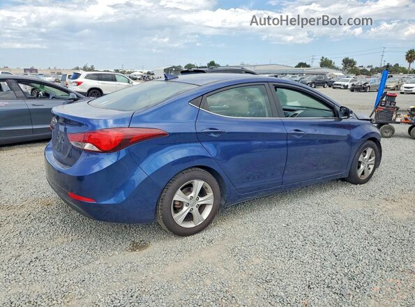 5NPDH4AE1GH676322 2016 HYUNDAI ELANTRA Синий Задняя правая четверть