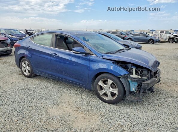 5NPDH4AE1GH676322 2016 HYUNDAI ELANTRA Синий Передняя правая четверть