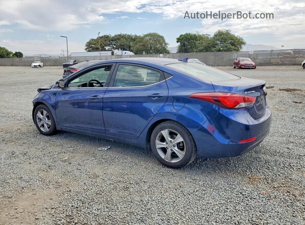 5NPDH4AE1GH676322 2016 HYUNDAI ELANTRA Синий Задняя левая четверть