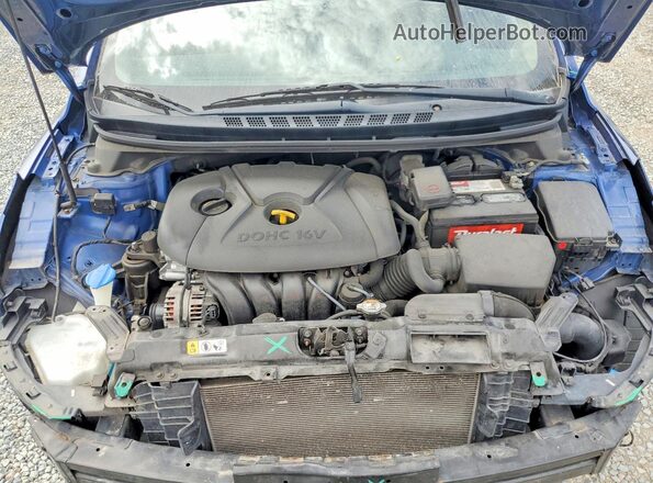 5NPDH4AE1GH676322 2016 HYUNDAI ELANTRA Синий Вид задней части салона