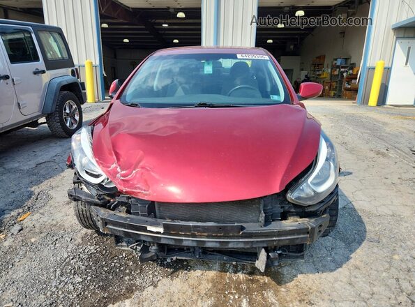 5NPDH4AE1GH687594 2016 HYUNDAI ELANTRA Red Front view